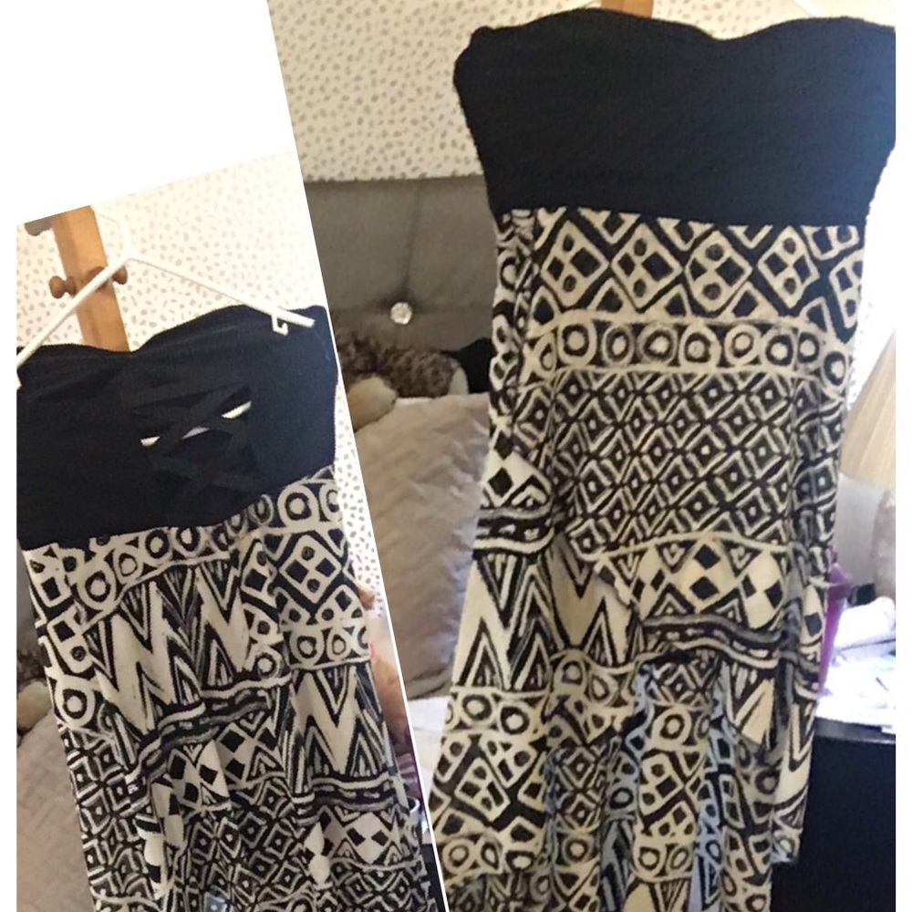 Strapless long Summer dress